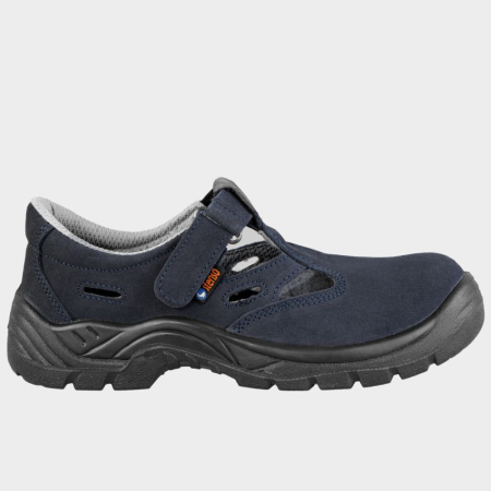 ÎNCĂLȚĂMINTE - TOUAREG SANDAL VINTAGE NAVY S1 FO SR, sandală de protecție din piele întoarsă, cu bombeu metalic
