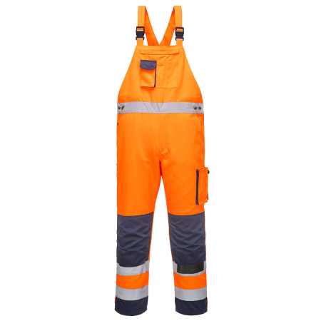 IMBRACAMINTE - TX52, Salopetă cu pieptar HI-VIS din 65% poliester, 35% bumbac, 245 g/mp