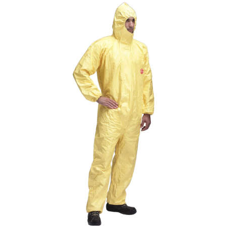 TYCHEM 2000C OVERALL + SOCKS, Combinezon și șosete de protecție chimică tip 3/4/5/6, 83 g/m², cusături lipite [2]
