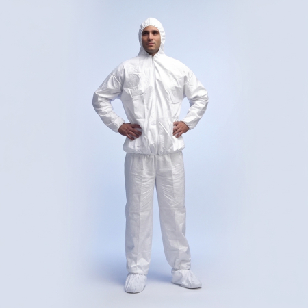 TYVEK 500 PANTS , Pantaloni de protecție chimică tip PB 6, de unică folosință, din polietilenă tyvek, antistatici [2]