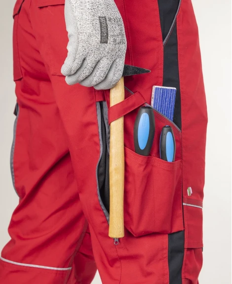 URBAN, Pantaloni cu pieptar din poliester, bumbac stretch și cordura, 270 g/mp [62]