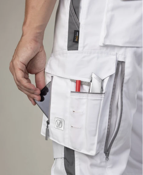 URBAN, Pantaloni cu pieptar din poliester, bumbac stretch și cordura, 270 g/mp [39]