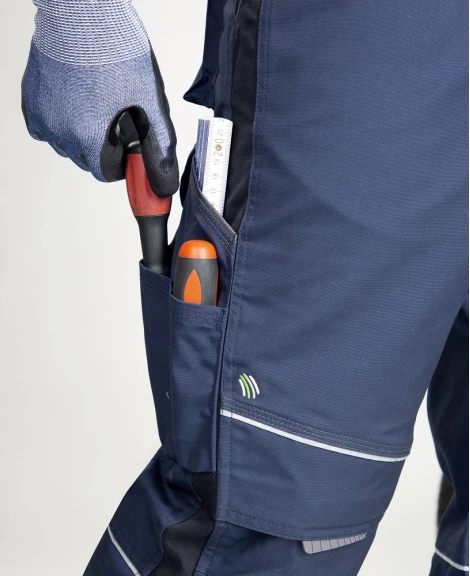 URBAN, Pantaloni cu pieptar din poliester, bumbac stretch și cordura, 270 g/mp [5]