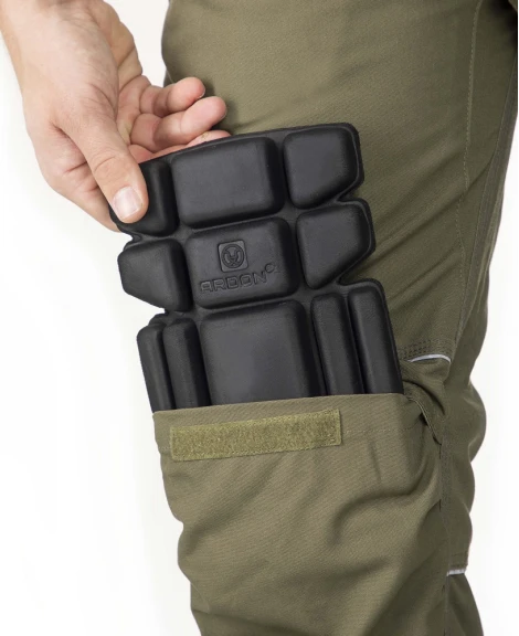 URBAN, Pantaloni cu pieptar din poliester, bumbac stretch și cordura, 270 g/mp [18]