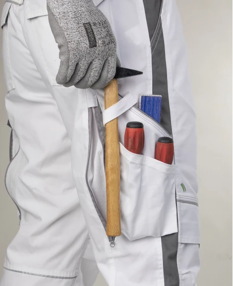 URBAN, Pantaloni cu pieptar din poliester, bumbac stretch și cordura, 270 g/mp [40]