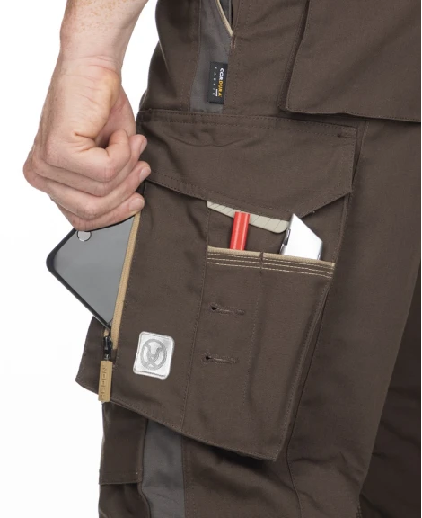 URBAN, Pantaloni cu pieptar din poliester, bumbac stretch și cordura, 270 g/mp [26]