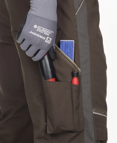 URBAN, Pantaloni cu pieptar din poliester, bumbac stretch și cordura, 270 g/mp [27]