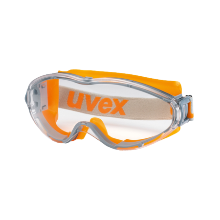 Ochelari de protecție - UVEX ULTRASONIC, ochelari de protecție etanși tip goggle cu lentilă incoloră AF/AS, ramă duo-componentă moale, ventilație indirectă, compatibili OTG