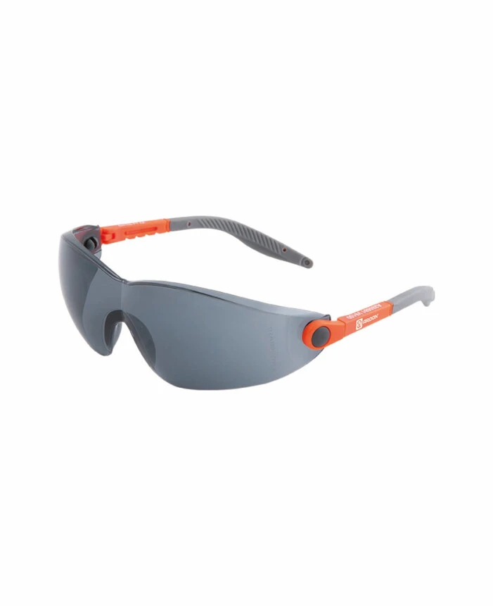 PROTECȚIA OCHILOR - V6100, Ochelari de protecție cu lentilă fumurie din policarbonat, filtru UV, tratament anti-aburire, tratament anti-zgâriere