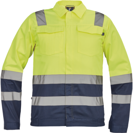 Îmbrăcăminte REFLECTORIZANTĂ (HI-VIS) - VALENCIA HV, Costum reflectorizant din poliester și bumbac, 200 g/mp