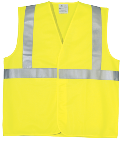 Vestă reflectorizantă HI-VIS cu benzi tip baudrier din tricot poliester, 120 g/mp [3]