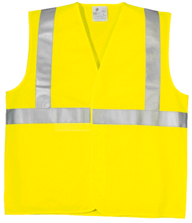 Vestă reflectorizantă HI-VIS cu benzi tip baudrier din tricot poliester, 120 g/mp [6]