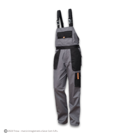 Imbracaminte UZ GENERAL - VULCANO, Pantalon de lucru cu pieptar din tercot, 235 g/mp