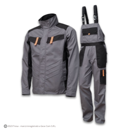 VULCANO PP, Costum cu jachetă + pantaloni cu pieptar, din tercot, 235 g/mp [1]