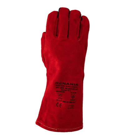 Protecție sudură - WELDER KEVLAR NEW 1C16, Mănuși de sudură din șpalt piele de bovină, lungime 33 cm