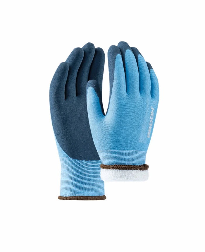 Mănuși de protecție - WINFINE, Mănuși de iarnă din acril și poliester, imersate în latex, cu protecție termică dublă