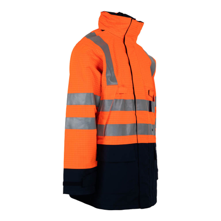 WINSELER 3073, Jachetă de ploaie ignifugă și antistatică, de înaltă vizibilitate, din poliester cu înveliș poliuretanic, 250 g/mp [1]