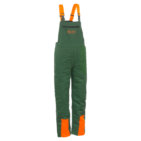 IMBRACAMINTE - WOODCUTTER-BP, Pantaloni de lucru cu pieptar din tercot, 110 g/mp