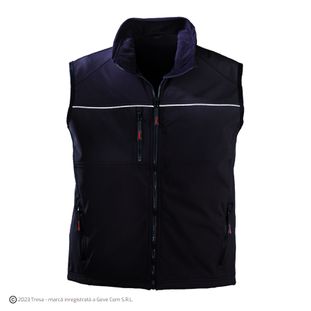 Veste - YANG REFLECT, Vestă din Softshell cu 3 straturi, 310 g/mp, impermeabilitate 8.000 mm, vizibilitate sporită