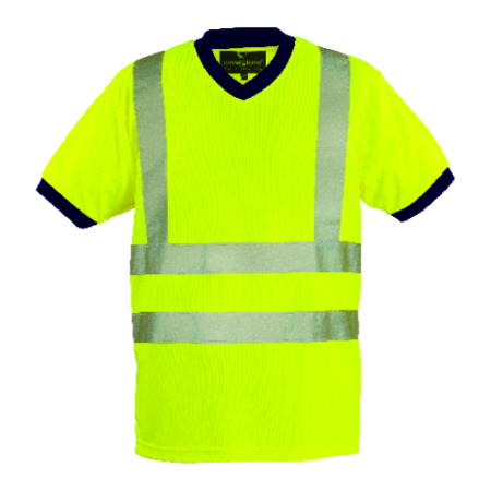 YARD, Tricou hi-viz cu mâneci scurte, din țesătură Bird-Eye 100% poliester, 140 g/mp [5]