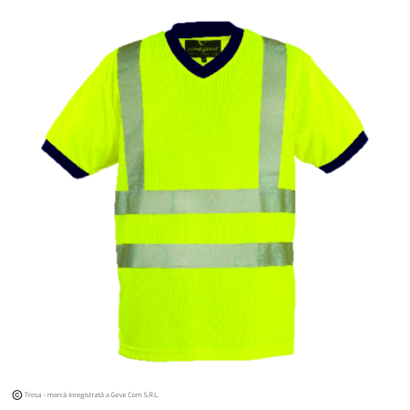 YARD, Tricou hi-viz cu mâneci scurte, din țesătură Bird-Eye 100% poliester, 140 g/mp [1]