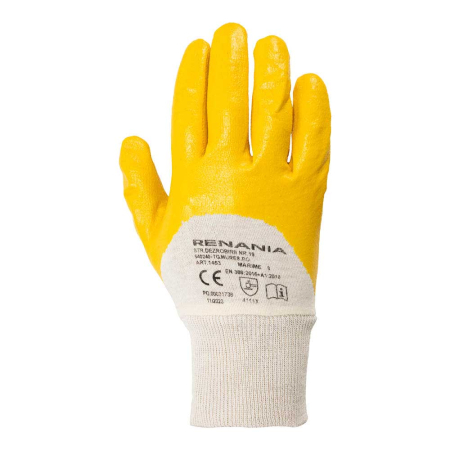 Mănuși de protecție - YELLOW 1453, Mănuși de protecție din bumbac, imersate în nitril