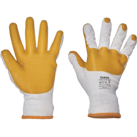 Protecție mecanică - YELLOWHAMMER, Mănuși de protecție din poliester tricot, imersate în latex