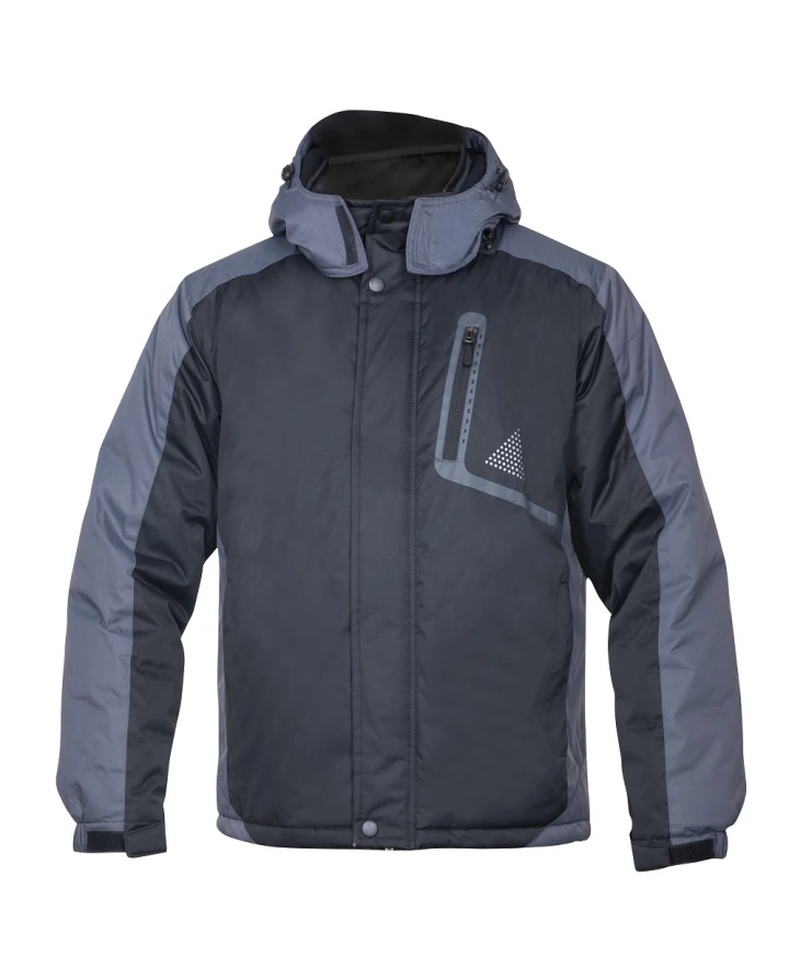 Jachete Termoizolante - YORK, Jachetă de iarnă din poliester cu strat PVC, glugă detașabilă, căptușeală termică fleece 180 g/mp