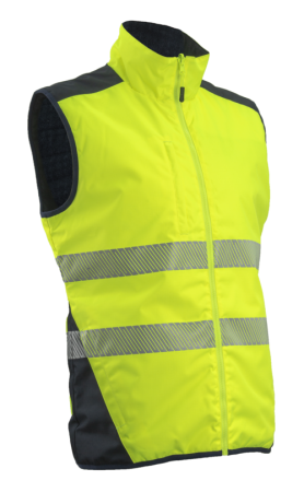 YORU, Vestă reflectorizantă termică, reversibilă, din poliester Ripstop, căptușeală 140 g/mp [1]