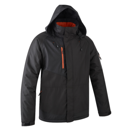 YUZU, Jachetă parka din poliester Ripstop cu căptușeală fleece și glugă fixă, 300 g/mp [12]
