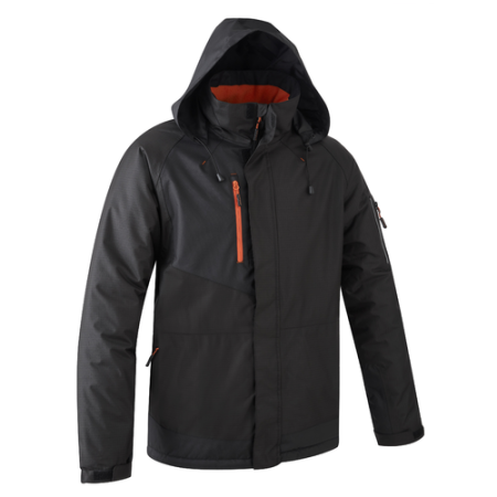 YUZU, Jachetă parka din poliester Ripstop cu căptușeală fleece și glugă fixă, 300 g/mp [9]