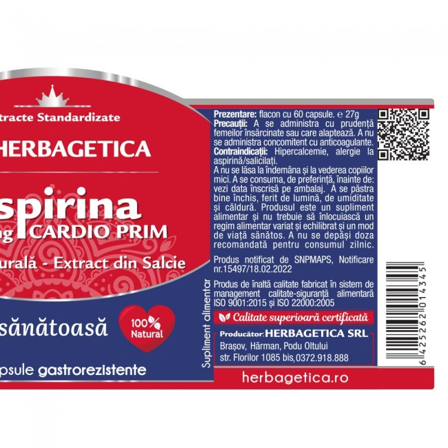 ASPIRINA NATURALA CARDIO PRIM 60 CPS [2]
