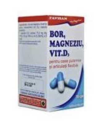 BOR, MAGNEZIU, VITAMINA D3 70 CPS [1]