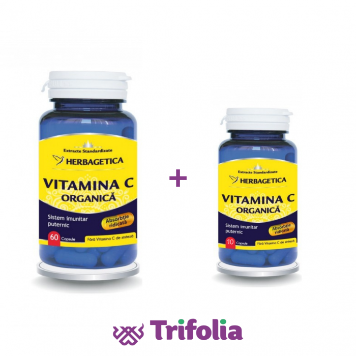 PACHET VITAMINA C ORGANICA 60 CPS +10 CPS [1]