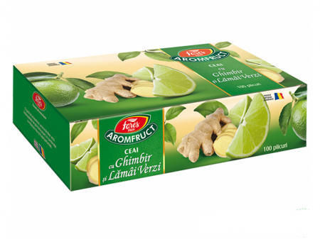 Ceaiuri - CEAI AROMFRUCT GHIMBIR SI LAMAI VERZI 100 DZ