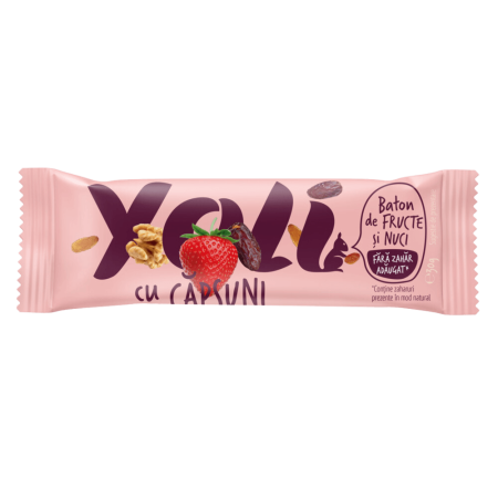 BATON DE FRUCTE SI NUCI CU CAPSUNI 30G