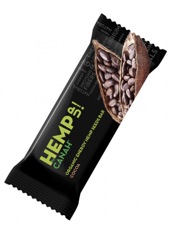 Alimentare - BATON DIN SEMINTE DE CANEPA CU CACAO ECO 48 G CANAH