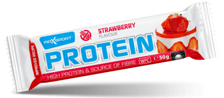 Alimentare - BATON PROTEIC CU CAPSUNI FARA GLUTEN 50GR MAX SPORT