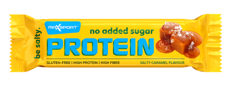 Alimentare - BATON PROTEIC CU CARAMEL SARAT CU CIOCOLATA LAPTE FARA ZAHAR ADAUGAT 40G - MAXSPORT