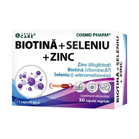 BIOTINA+SELENIU+ZINC 30 CPS