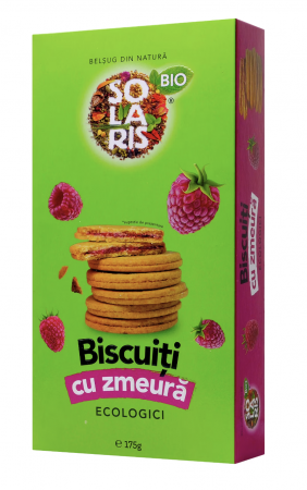 Alimentare - BISCUITI CU CREMA DE ZMEURA ECO 175 G