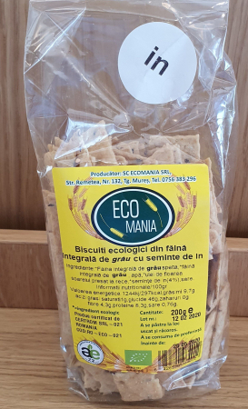 Produse BIO - BISCUITI ECO CU SEMINTE DE IN 200 G
