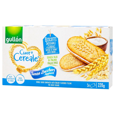 Fără zahăr - BISCUITI SANDWICH CU IAURT GULLON 220G