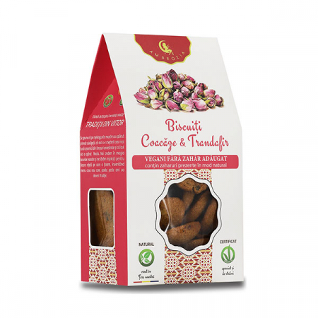 Alimentare - BISCUITI VEGANI COACAZE & TRANDAFIRI - 150 G