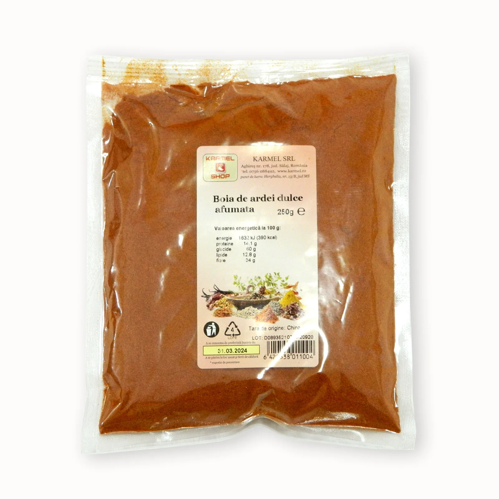 Condimente, Sare - BOIA DE ARDEI DULCE AFUMATA  250 G