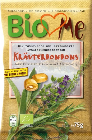 Fără gluten - BOMBOANE CU PLANTE SI MIERE 75 G