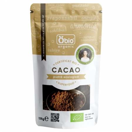 Produse BIO - CACAO PUDRA RAW BIO 125 G