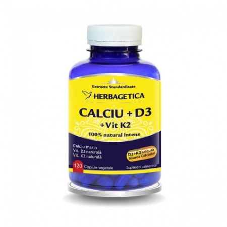Sistemul osos si articulatii - CALCIU+D3+VIT.K2 120 CPS