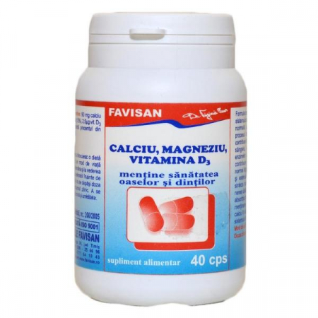 Piele, par si unghii - CALCIU, MAGNEZIU, VITAMINA D3 40 CPS