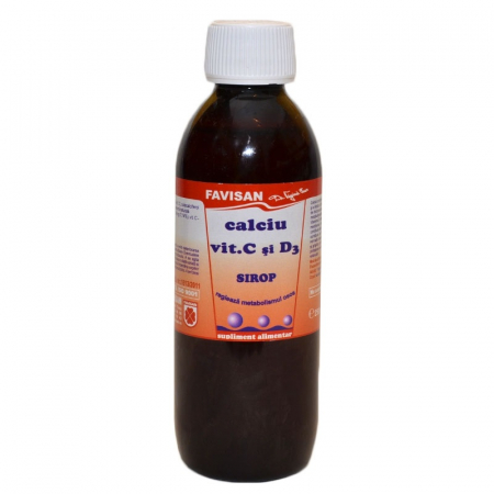 Siropuri, sucuri - SIROP CALCIU, VITAMINA C, VITAMINA D3 250 ML